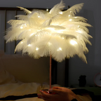 Aurora Feather Lamp – Elegante Zachte Gloed Verlichting voor Huis & Decoratie