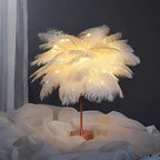 Aurora Feather Lamp – Elegante Zachte Gloed Verlichting voor Huis & Decoratie
