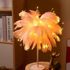 Aurora Feather Lamp – Elegante Zachte Gloed Verlichting voor Huis & Decoratie