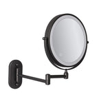 Zwarte oplaadbare LED vergrotende make-up- en badkamerkaptafelspiegel