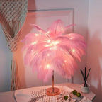 Aurora Feather Lamp – Elegante Zachte Gloed Verlichting voor Huis & Decoratie