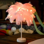 Aurora Feather Lamp – Elegante Zachte Gloed Verlichting voor Huis & Decoratie