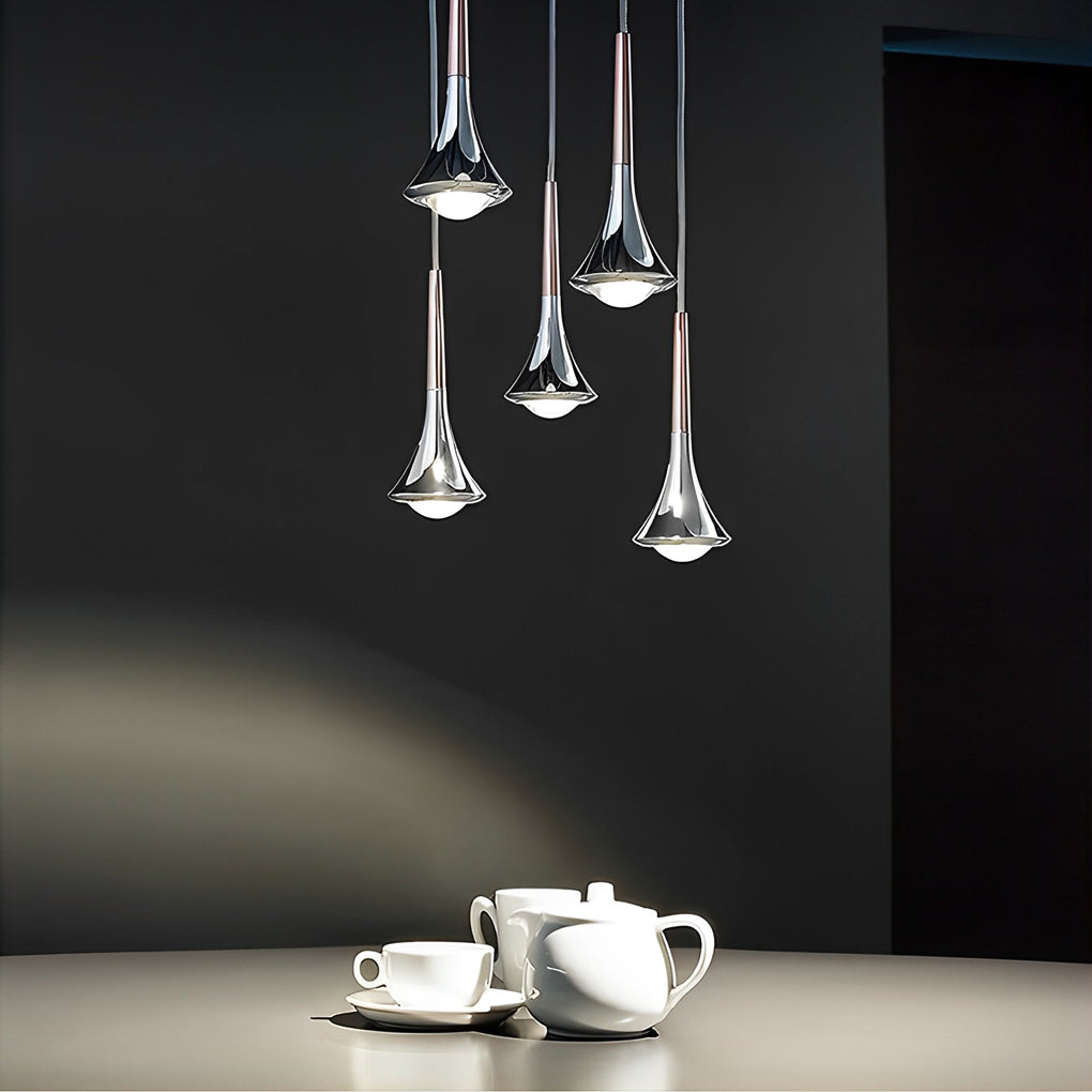 1-Licht Wasser Tropfen Metall LED Nordic Treppen Pendelleuchte