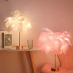 Aurora Feather Lamp – Elegante Zachte Gloed Verlichting voor Huis & Decoratie