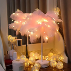 Aurora Feather Lamp – Elegante Zachte Gloed Verlichting voor Huis & Decoratie