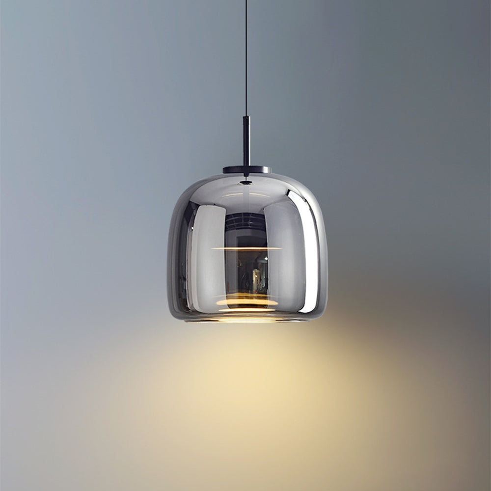 Hailie Retro LED függőlámpa Arany Borostyán Fém Üveg Hálószobai lámpa