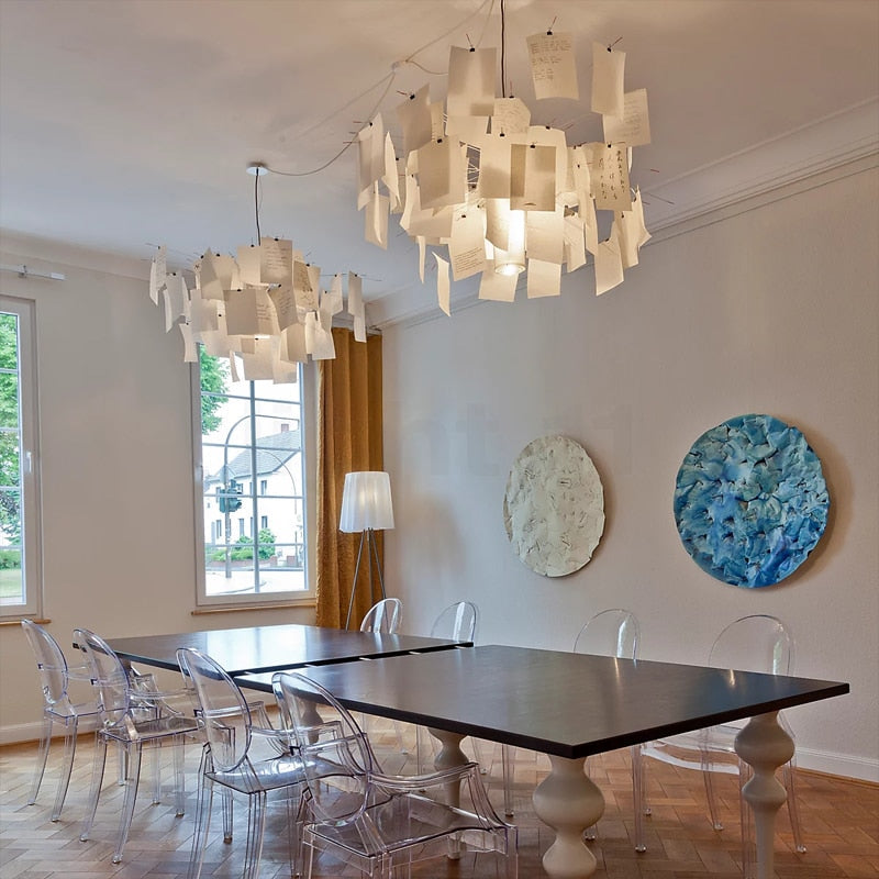 DIY Verlichting Ingo Maurer Zettel Chandelier: Gepersonaliseerde Verlichting