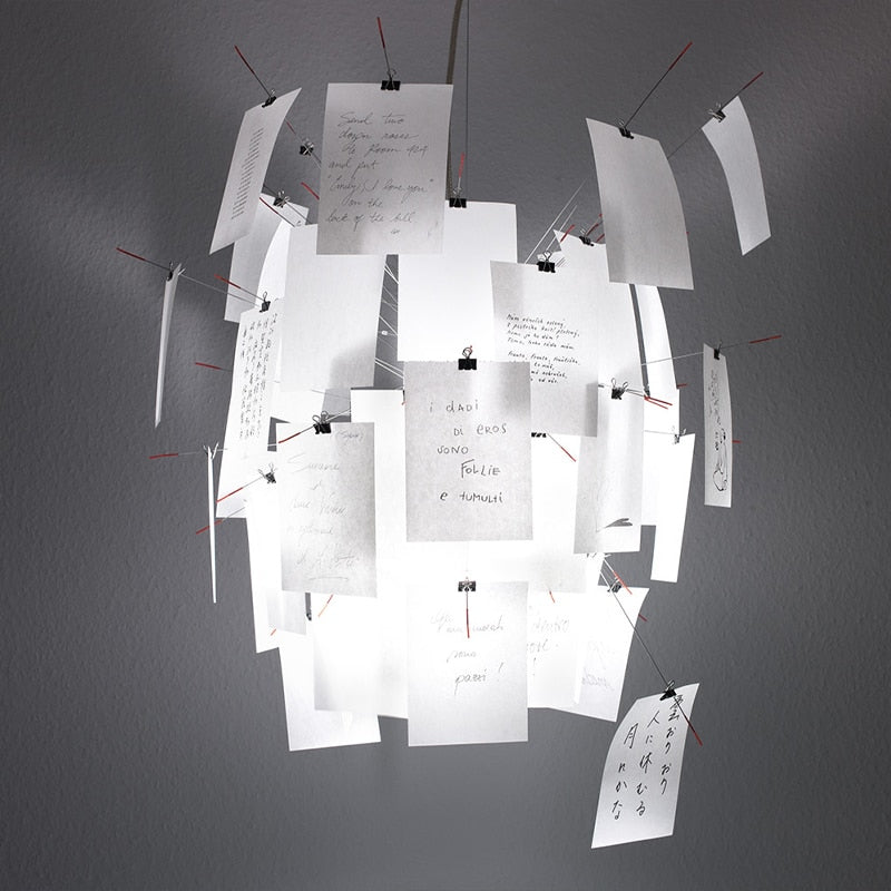 DIY Verlichting Ingo Maurer Zettel Chandelier: Gepersonaliseerde Verlichting
