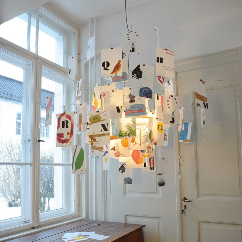 DIY Világítás Ingo Maurer Zettel Csillár: Személyre szabott világítás