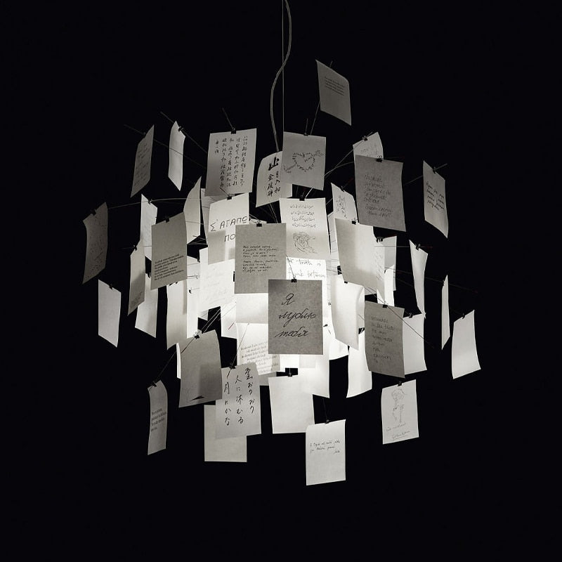 DIY Verlichting Ingo Maurer Zettel Chandelier: Gepersonaliseerde Verlichting