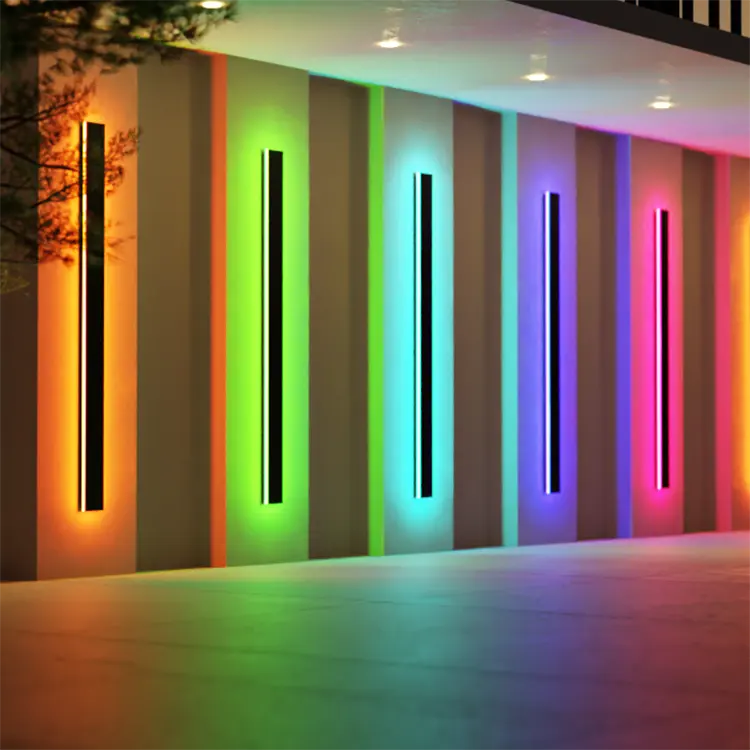Falra szerelhető LED lámpa vízálló kültéri/beltéri (RGB)