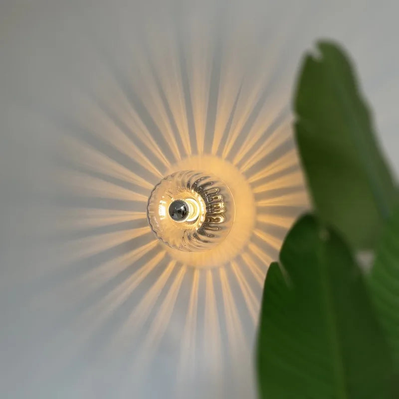 Nordic retro üveg fali lámpa – elegáns fali lámpa hálószobába és folyosóra – beltéri fali lámpák meleg fénnyel