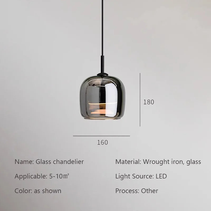 Nordic üveg LED függeszték – modern luxus csillár