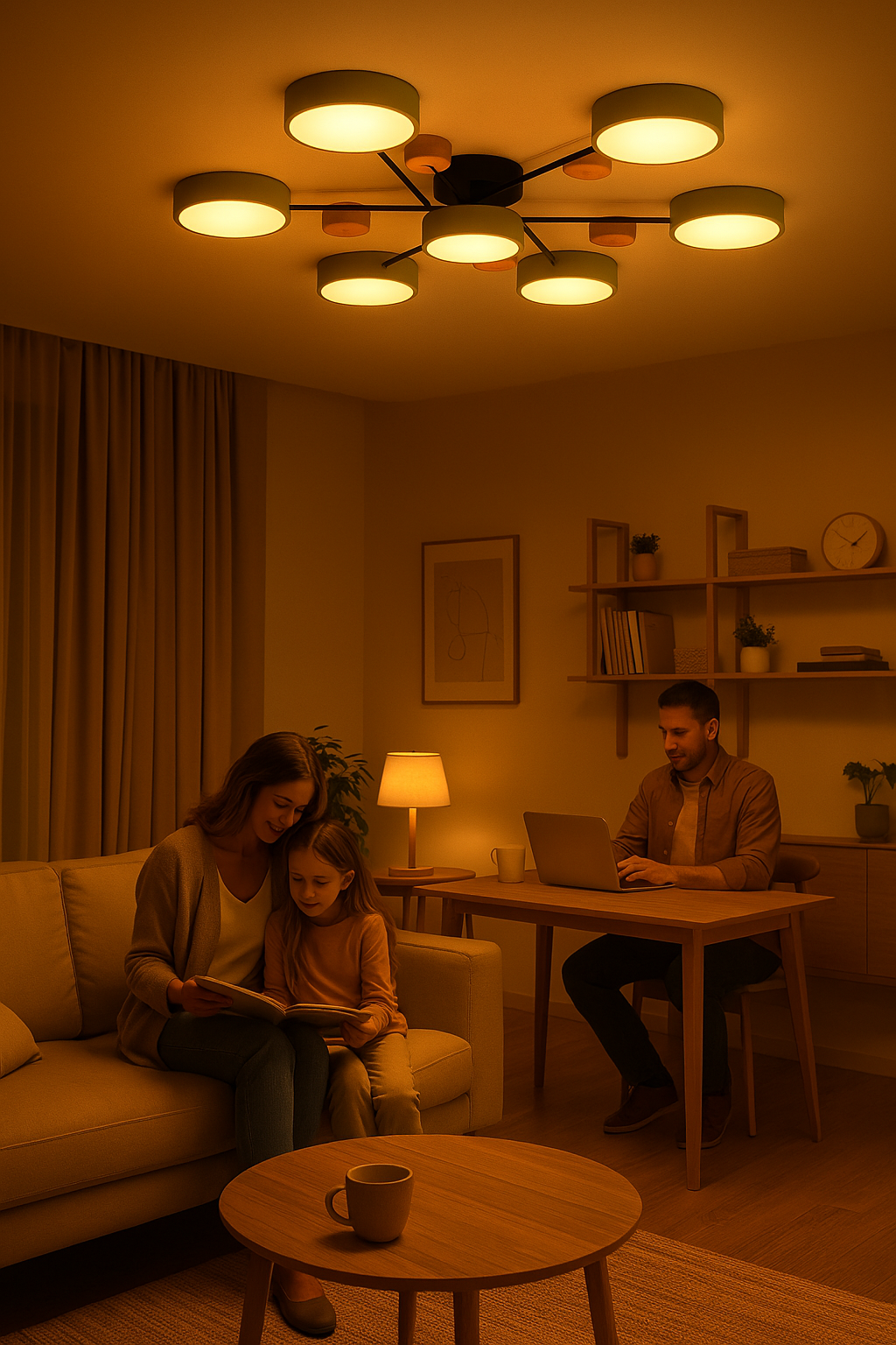 Skandináv mennyezeti lámpa - ágakból álló design, stílusos és fenntartható LED technológiával