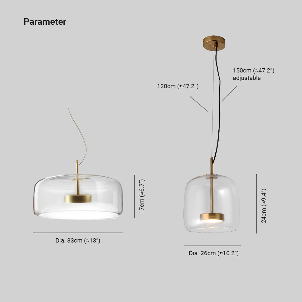 Hailie Retro LED függőlámpa Arany Borostyán Fém Üveg Hálószobai lámpa