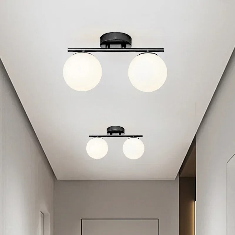 Nordic LED üveg mennyezeti lámpa – Elegáns fehér gömb minden térhez