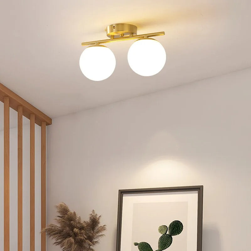 Nordic LED üveg mennyezeti lámpa – Elegáns fehér gömb minden térhez