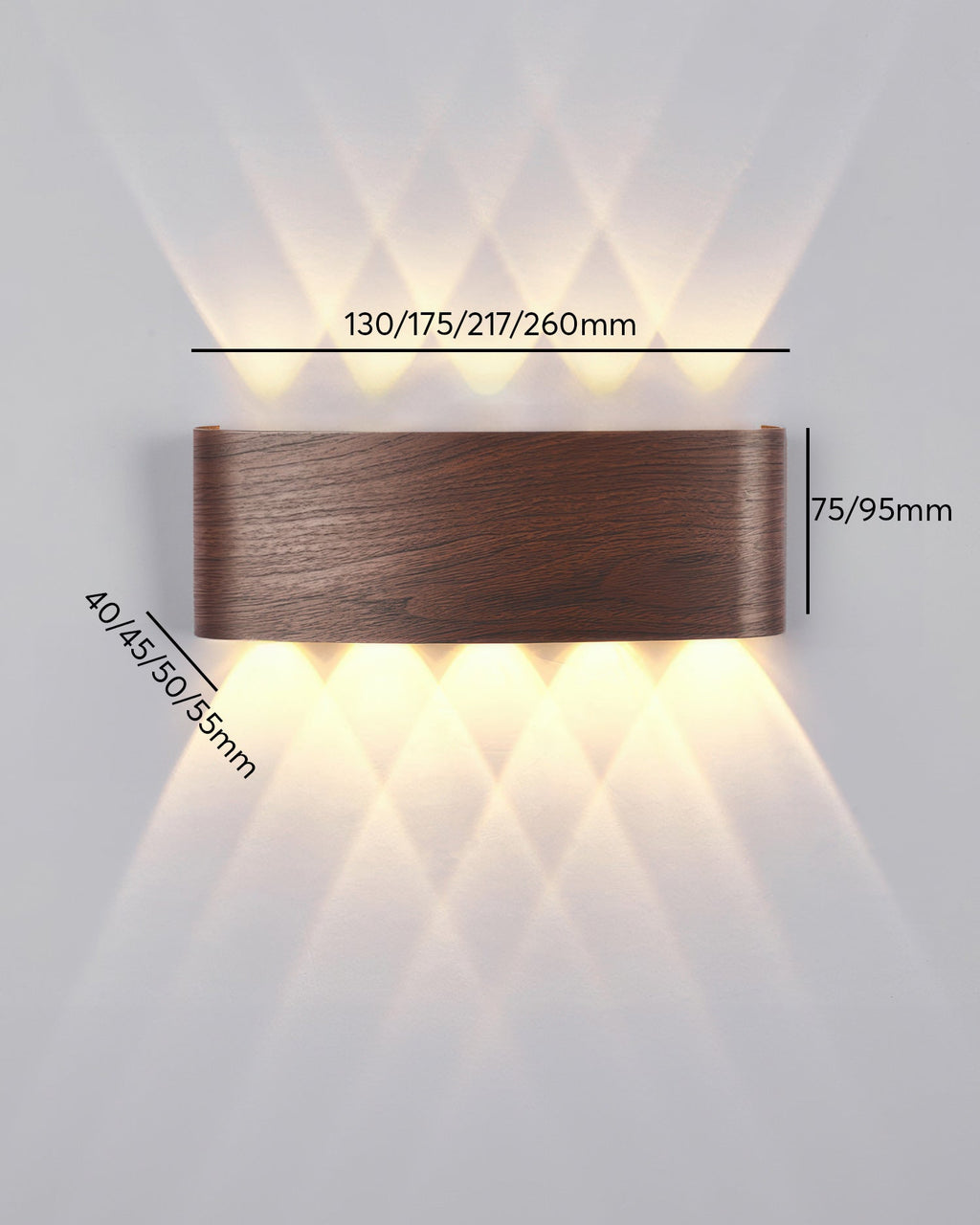 Lumina Woodgrain LED fali lámpa